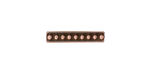 TierraCast Antique Copper (plated) Beaded 4-Hole Bar 20x4mm