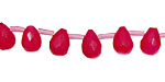 Ruby Jade Faceted Teardrop 6x9mm