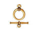 TierraCast Antique Gold (plated) Large Tapered Toggle Clasp 20mm, 15mm bar