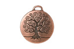 TierraCast Antique Copper (plated) Tree of Life Pendant 24x26mm