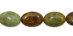 Petrified Green Opal Flat Oval 16x12mm
