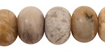 Bamboo Leaf Agate Rondelle 13x18mm