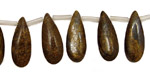 Bronzite Flat Teardrop 7x18mm