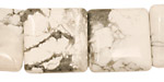 White Howlite Puff Square 20mm