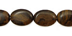 Black Turtle Shell Jasper Flat Oval 18x13mm