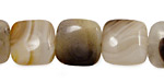Mexican Gray Agate Puff Square 15mm