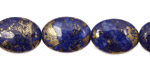 Blue Pyrite Quartz Flat Oval 18x13mm