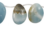Amazonite Freeform Flat Drop 14-25x17-37mm