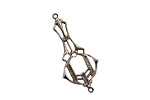 Stampt Pewter (plated) Deco Drop Connector 15x32mm