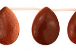 Goldstone Flat Teardrop 22x30mm