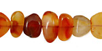 Carnelian (natural) Flat Polished Pebble Graduated 7x9-10x15mm