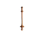 Stampt Antique Copper (plated) Fleur de Lis Connector 27x5mm