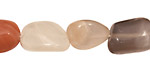 Moonstone (multi) Tumbled Nugget 14-18x11-13mm