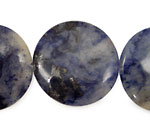 Dumortierite Puff Coin 30mm