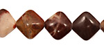 Red Conglomerate Jasper Diamond 14-15mm