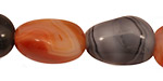 Red & Gray Botswana Agate Tumbled Nugget 17-27x13-17mm