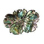 Abalone Carved Flower Pendant 44x30mm