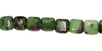 Ruby Zoisite Puff Square 8mm