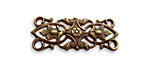 Vintaj Natural Brass Acorn Leaves 4-Hole Connector 30x12mm