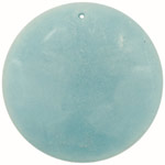 Amazonite Coin Pendant 50mm