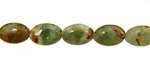 Petrified Green Opal Flat Oval 12x8mm