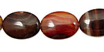Brown Lace Agate Flat Oval 20x15mm