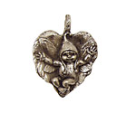 Green Girl Pewter Fairy Baby Leaf 27x34mm