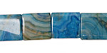 Larimar Blue Crazy Lace Elongated Cube 14x13mm