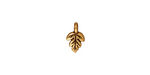 TierraCast Antique Gold (plated) Oak Leaf Charm 6x11mm