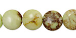 Lemon Chrysoprase (w/ matrix) Puff Coin 16mm