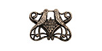 Stampt Antique Pewter (plated) Kissing Birds Connector 21x16mm