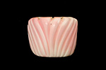 Pink Shell Carved Fish Tail 15-17x21-24mm