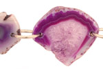Purple Line Agate w/Rings Natural Edge Freeform Faceted Slab 28-40x22-40mm