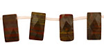 Tiger Iron Faceted Pillow Drop 8x16mm