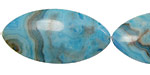 Larimar Blue Crazy Lace Horse Eye 40x20mm