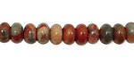 Gray Rainbow Jasper Rondelle 9mm