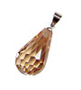 Champagne Faceted Teardrop w/ hook 12x20mm