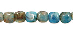 Larimar Blue Crazy Lace Puff Square 8mm