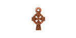 TierraCast Antique Copper (plated) Celtic Cross Charm 9x15mm