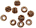 Antique Copper Rondelle with Double Coil 7x8mm