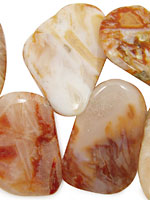 Red Brioche Agate Flat Freeform Drops 15-40x18-50mm