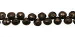 Black Tourmaline Faceted Flat Teardrop 6-7x6mm