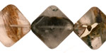 Black Rustic Quartz Diamond 24mm