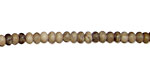 China Silver Leaf Rondelle 4mm
