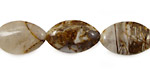 Brioche Agate Horse Eye 19x12mm