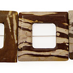 Brown Zebra Jasper Hollow Square 35mm