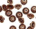 Antique Copper Bead Caps w/ Twisted Fluting & Roping 10mm