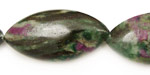 Fuchsite Ruby w/Pyrite Horse Eye 40x20mm