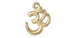 TierraCast Gold (plated) Om Pendant 16x22mm