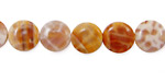 Fire Agate Puff Coin 10mm